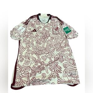 Adidas Mexico 2022 World Cup Away Jersey Size Large | Official FIFA Patches